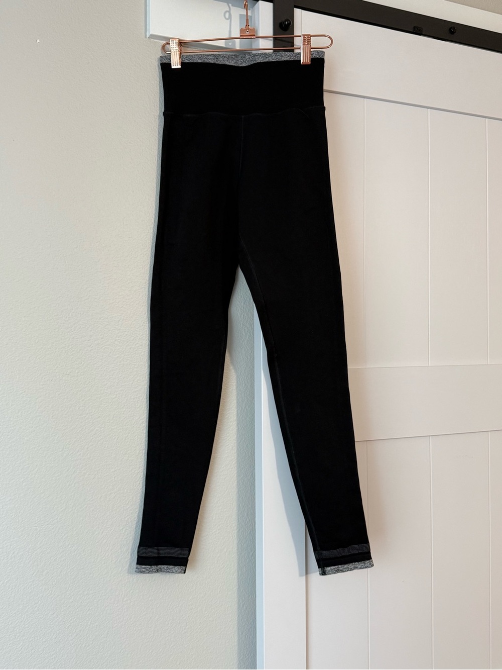 Athleta Black Kids High-Rise Leggings with Reflective Hem